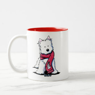 KiniArt Westie Acrylic Tumbler Two-Tone Coffee Mug