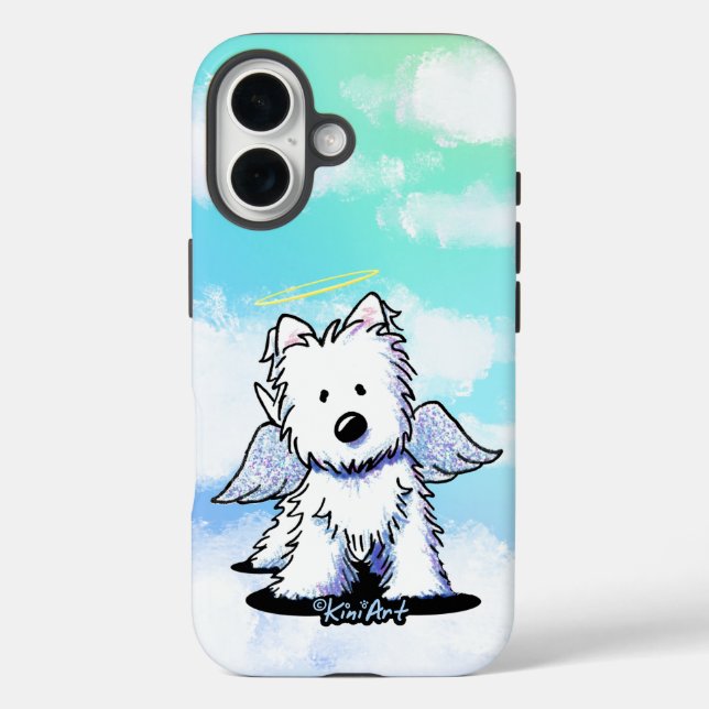 KiniArt Westie Angel Case-Mate iPhone Case (Back)