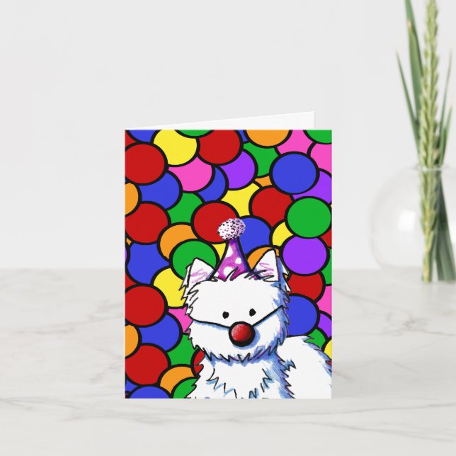 KiniArt Westie Birthday Card (Front)