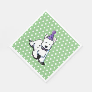 KiniArt Westie Birthday Napkin