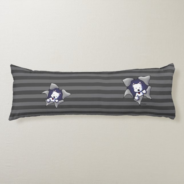 KiniArt Westie BLAST Body Cushion (Front)