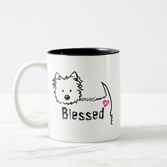 KiniArt Westie BLESSED Mug (Left)