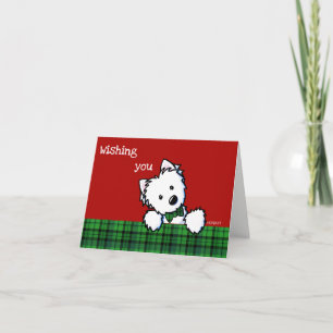 KiniArt Westie Boy Christmas Card