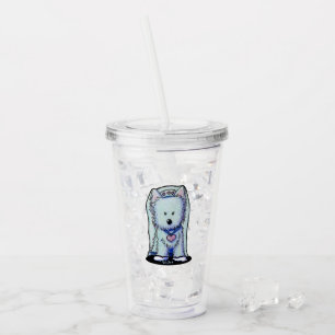 KiniArt Westie BRIDE Acrylic Tumbler