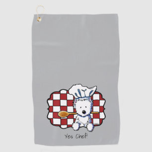 KiniArt Westie Chef Golf Towel