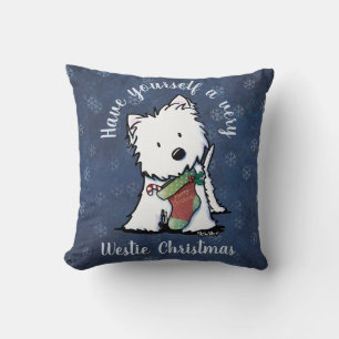 KiniArt Westie Christmas Cushion