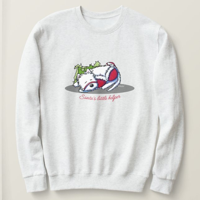 KiniArt Westie Christmas Sweatshirt (Design Front)