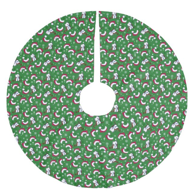 KiniArt Westie Christmas Tree Skirt (Front)