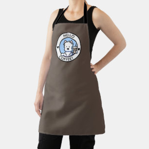 KiniArt Westie Coffee Love All-Over Print Apron