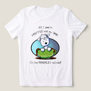 KiniArt Westie Coffee Lover Christmas Tri-Blend Shirt