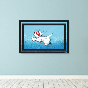 KiniArt Westie Diver Canvas Print
