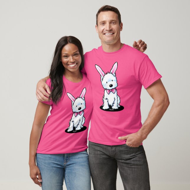 KiniArt Westie Easter Bunny T-Shirt (Unisex)