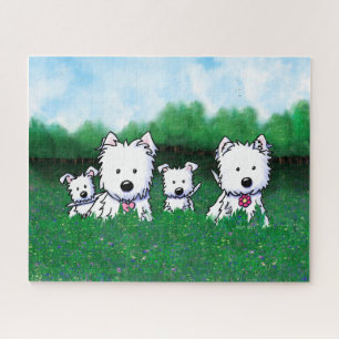 KiniArt Westie Family Note Card Jigsaw Puzzle