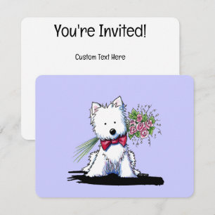 KiniArt Westie Flat Invitations