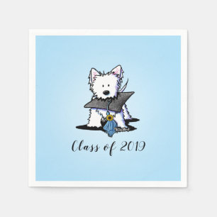 KiniArt Westie Graduate Napkin