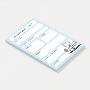 KiniArt Westie Grocery List Post-its Post-it Notes