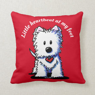 KiniArt Westie Heartbeat Cushion