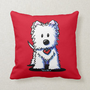 KiniArt Westie Heartbeat Cushion