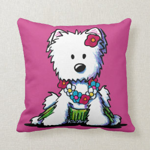KiniArt Westie Hula Girl Cushion