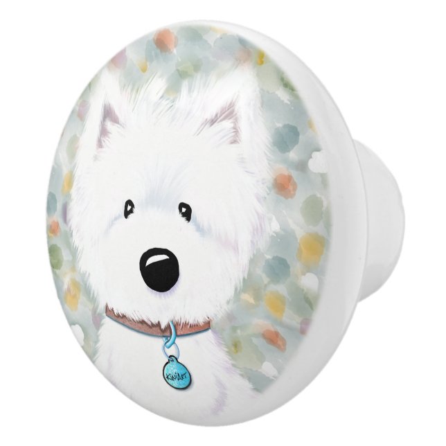 KiniArt Westie Impressions Ceramic Knob (Right)