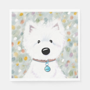 KiniArt Westie Impressions Napkin