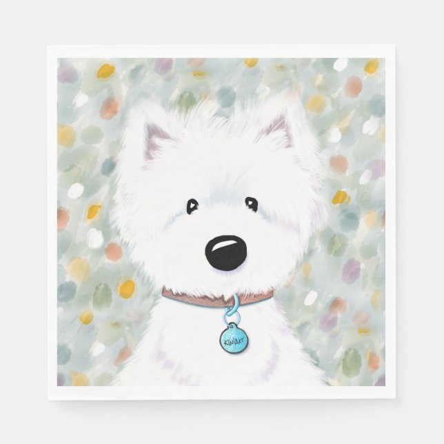 KiniArt Westie Impressions Napkin (Front)