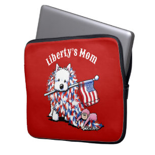 KiniArt Westie Liberty Portrait Laptop Sleeve
