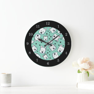 KiniArt Westie Lover Large Clock