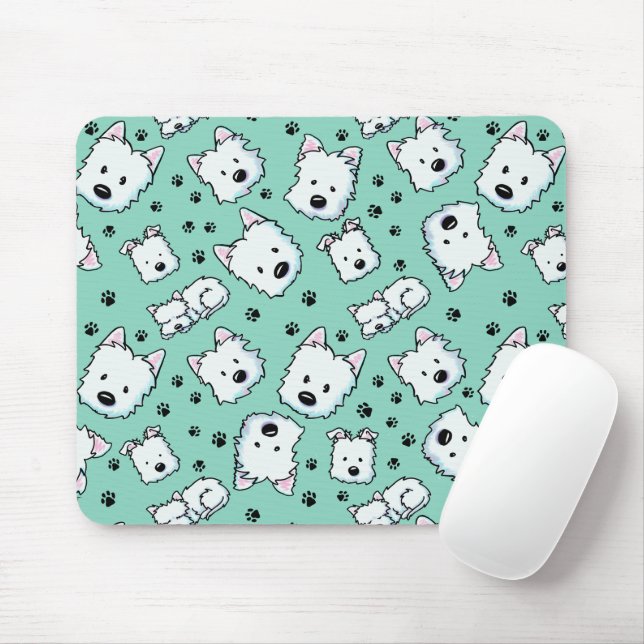 KiniArt Westie Lover Mouse Mat (With Mouse)