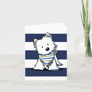 KiniArt Westie Nautical Thank You Card