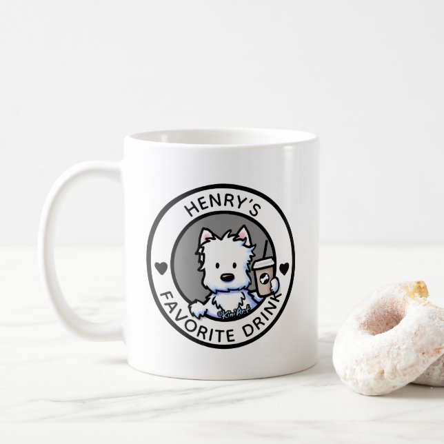 KiniArt Westie Personalised Mug (With Donut)