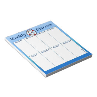 KiniArt Westie Rescue Weekly Schedule Notepad