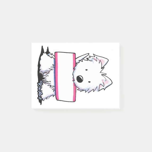 KiniArt Westie Sign Post-it Notes (Front)