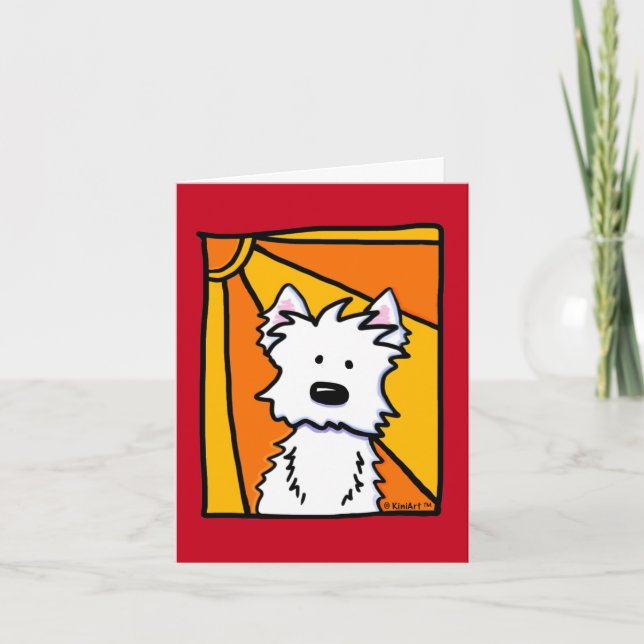 KiniArt Westie Sunshine Card (Front)