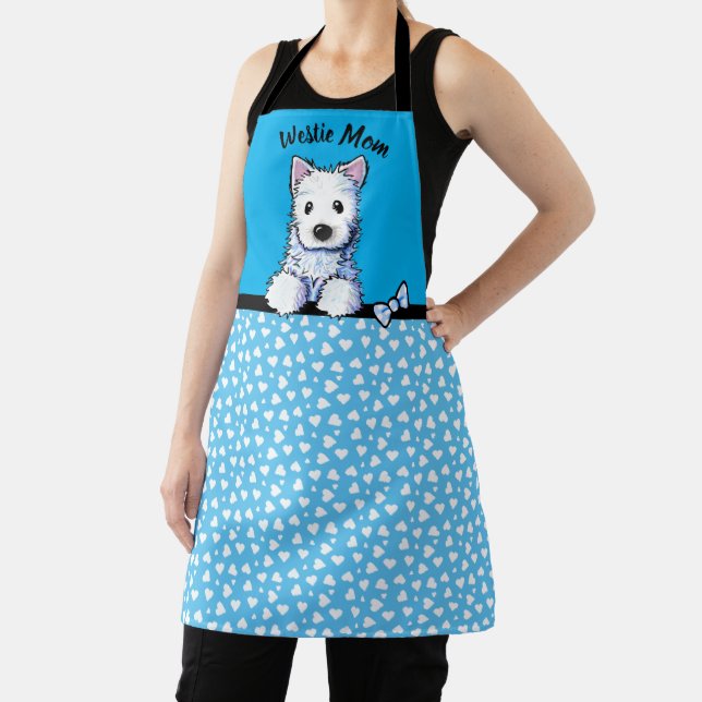 KiniArt Westie Terrier Puppy All-Over Print Apron (Insitu)