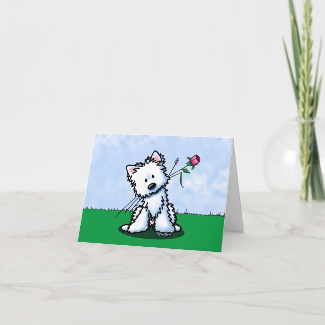KiniArt Westie Terrier Thank You Card (Front)