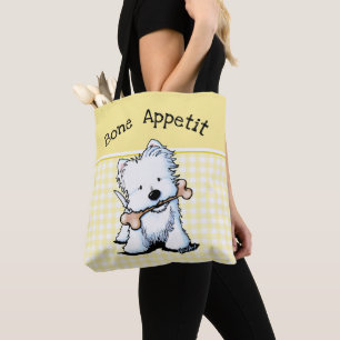 KiniArt Westie Terrier Tote Bag