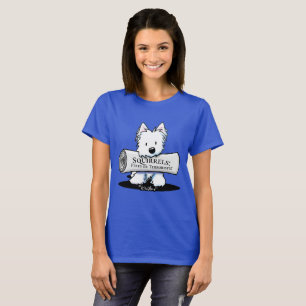 KiniArt Westie Terrier With Newspaper T-Shirt