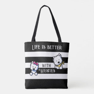 KiniArt Westie Terriers Tote Bag