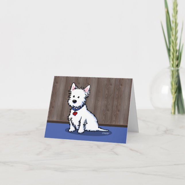 KiniArt Westie Thank You Card (Front)