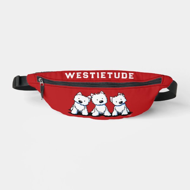 KiniArt Westie Trio Bum Bags (Front)