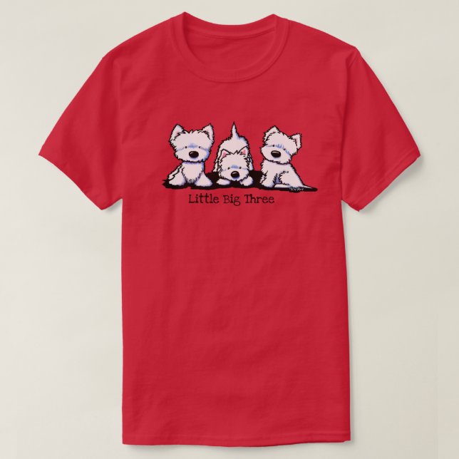 KiniArt Westie Trio T-Shirt (Design Front)