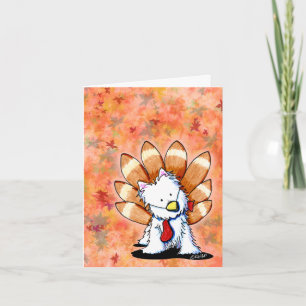 KiniArt Westie Turkey Thanksgiving Card