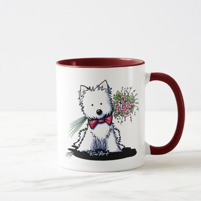 KiniArt Westie Valentine Mug (Right)
