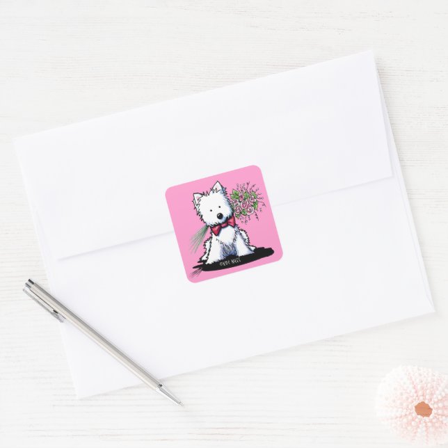 KiniArt Westie Valentine Stickers (Envelope)