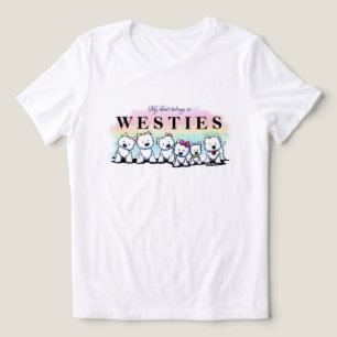 KiniArt Westies  Tri-Blend Shirt