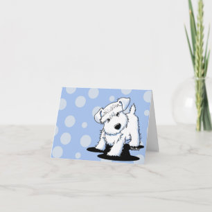 KiniArt White Schnauzer Greeting Cards