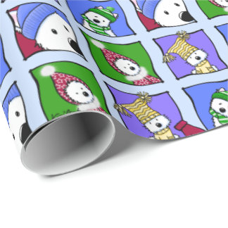 KiniArt Winter Westies Wrapping Paper
