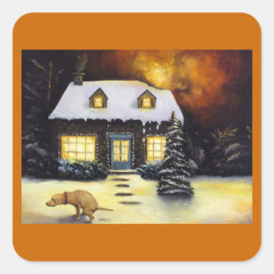 Kinkade's Worst Nightmare Square Sticker