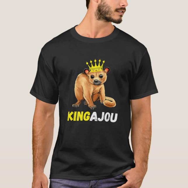 Kinkajou King Crown Throne Prehensile Animal Night T-Shirt (Front)
